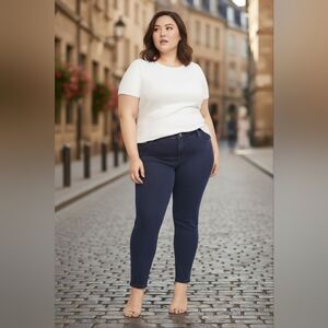 NWT LANE BRYANT HIGH RISE SKINNY JEANS SZ 18 REGULAR